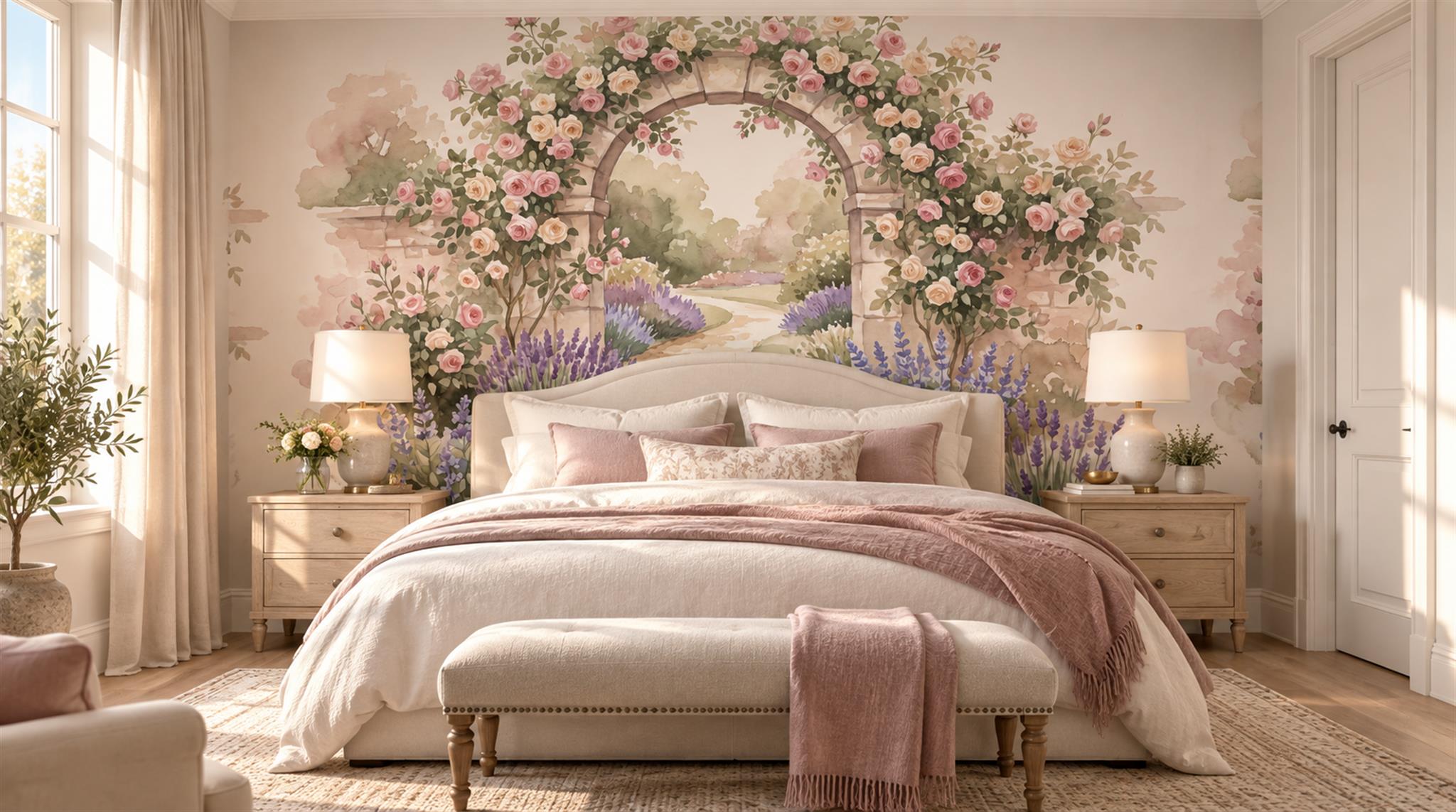 Soft Pastel And Neutral Abstract Forms Wallpaper Organic Wallpaper Bedroom-wallpaper-murals, Peel-and-stick Finish