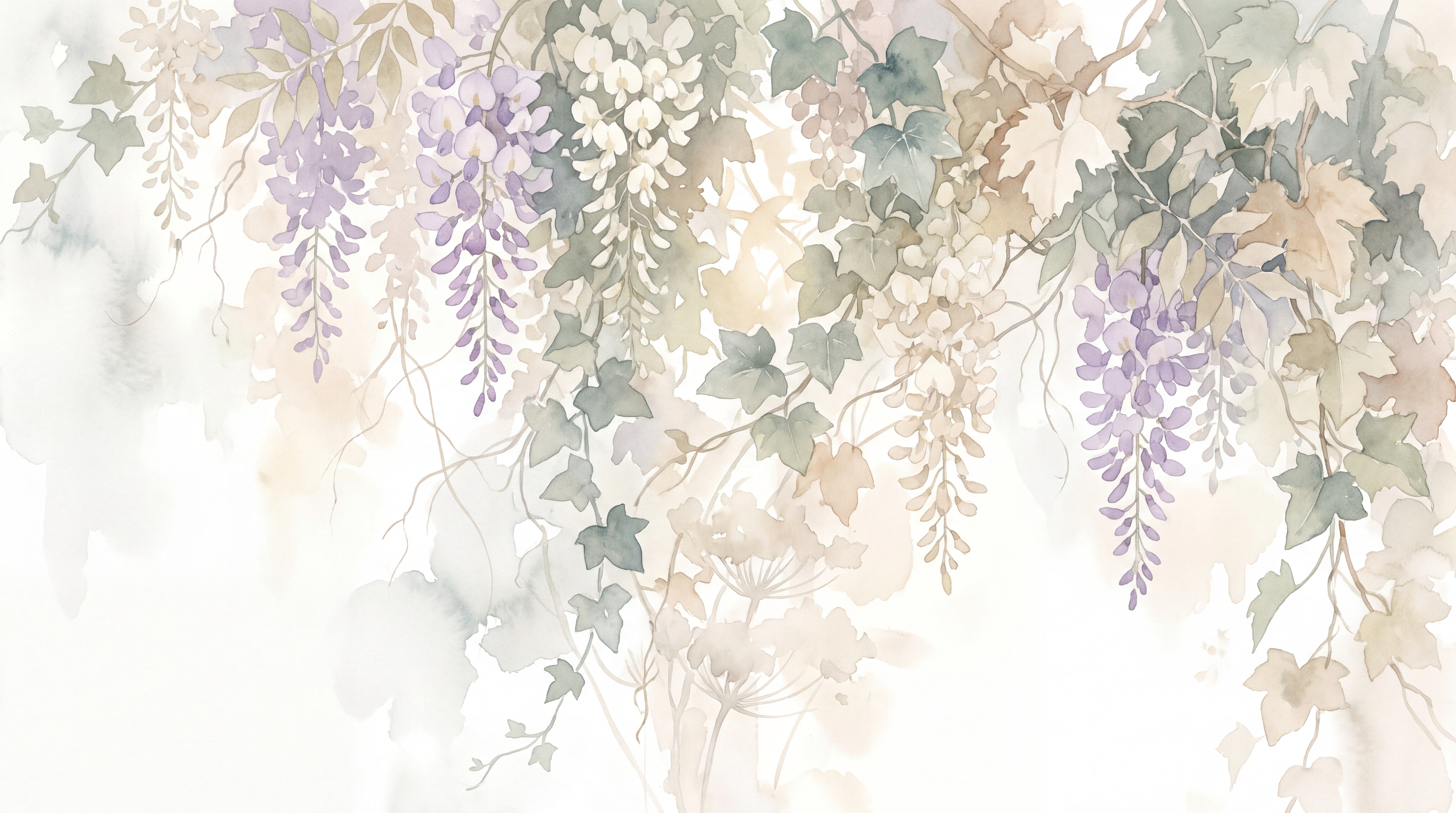 Soft Pastel And Neutral Abstract Forms Wallpaper Atmospheric Wallpaper, Peel-and-stick Finish