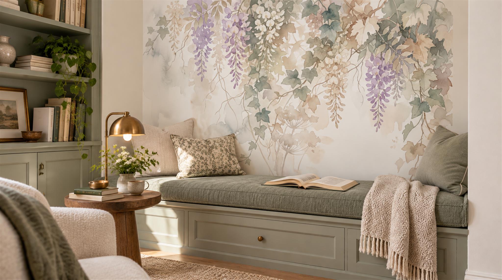 Soft Pastel And Neutral Abstract Forms Wallpaper Atmospheric Wallpaper Accent-wall-wallpaper-murals, Peel-and-stick Finish