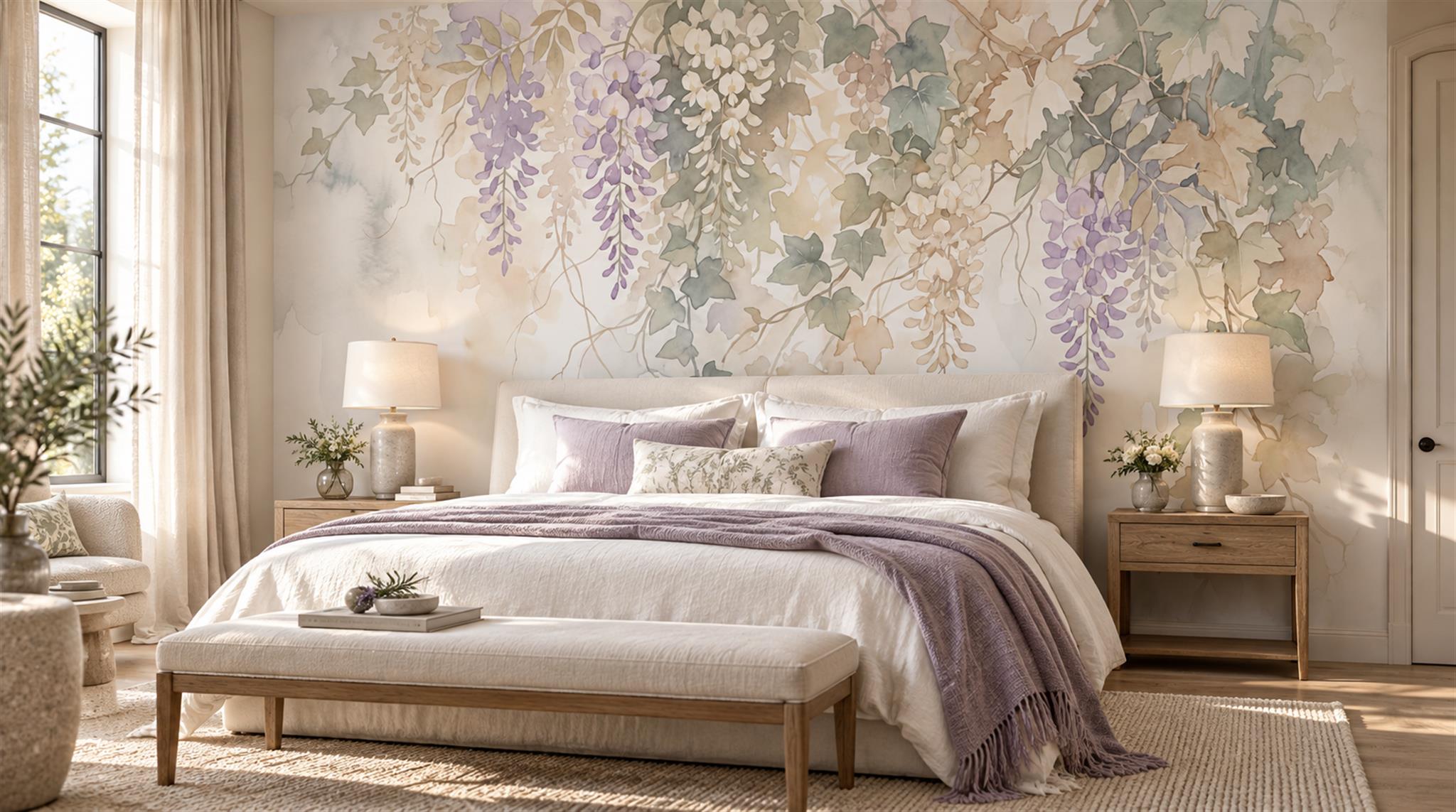 Soft Pastel And Neutral Abstract Forms Wallpaper Atmospheric Wallpaper Dining-room-wallpaper-murals, Peel-and-stick Finish