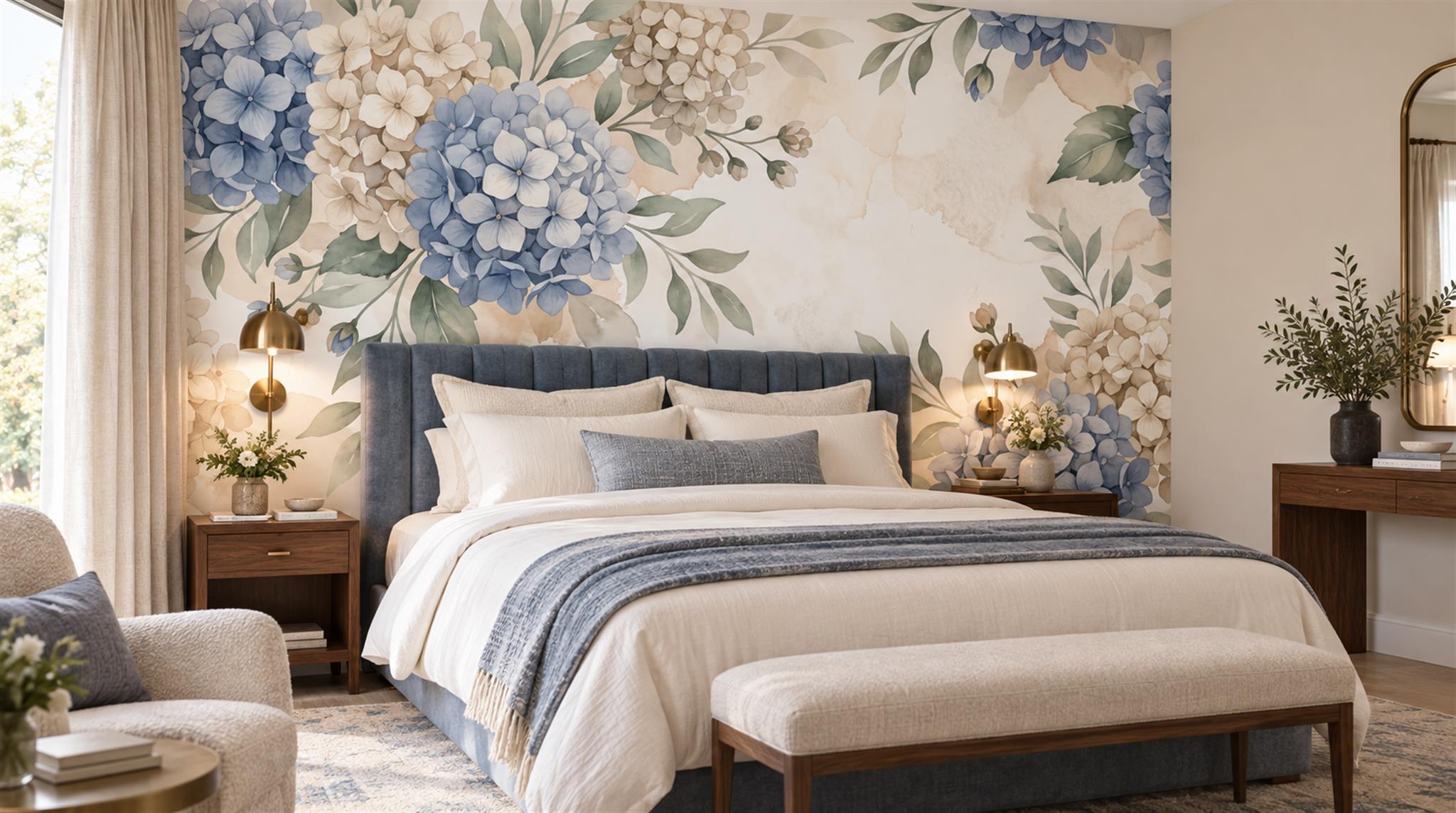 Red And Neutral Decorative Patterning Wallpaper Mural Layered Contour Accent-wall-wallpaper-murals, Peel-and-stick Finish