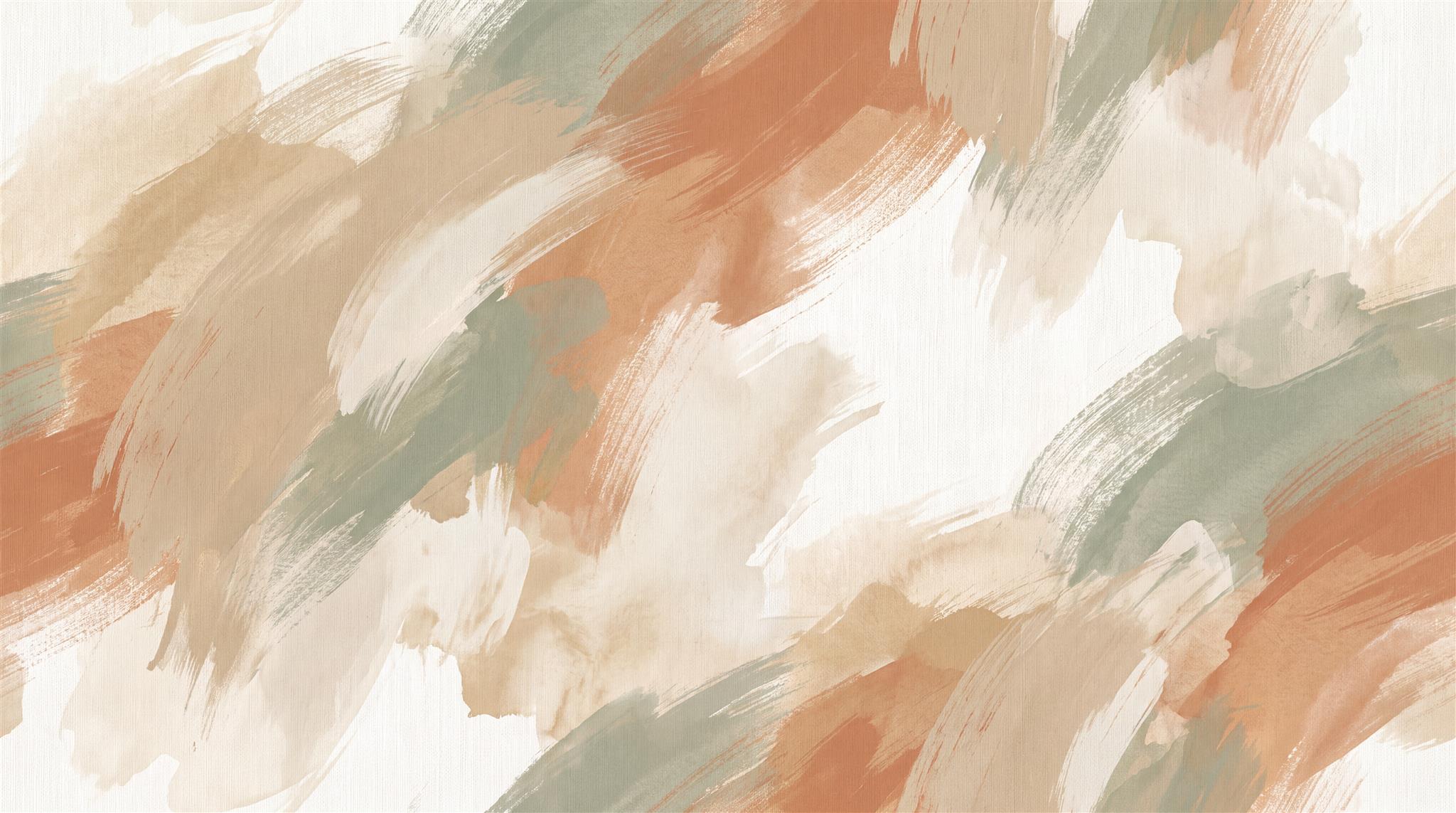 Red And Neutral Decorative Patterning Wallpaper Mural Layered Measured Accent-wall-wallpaper-murals, Peel-and-stick Finish