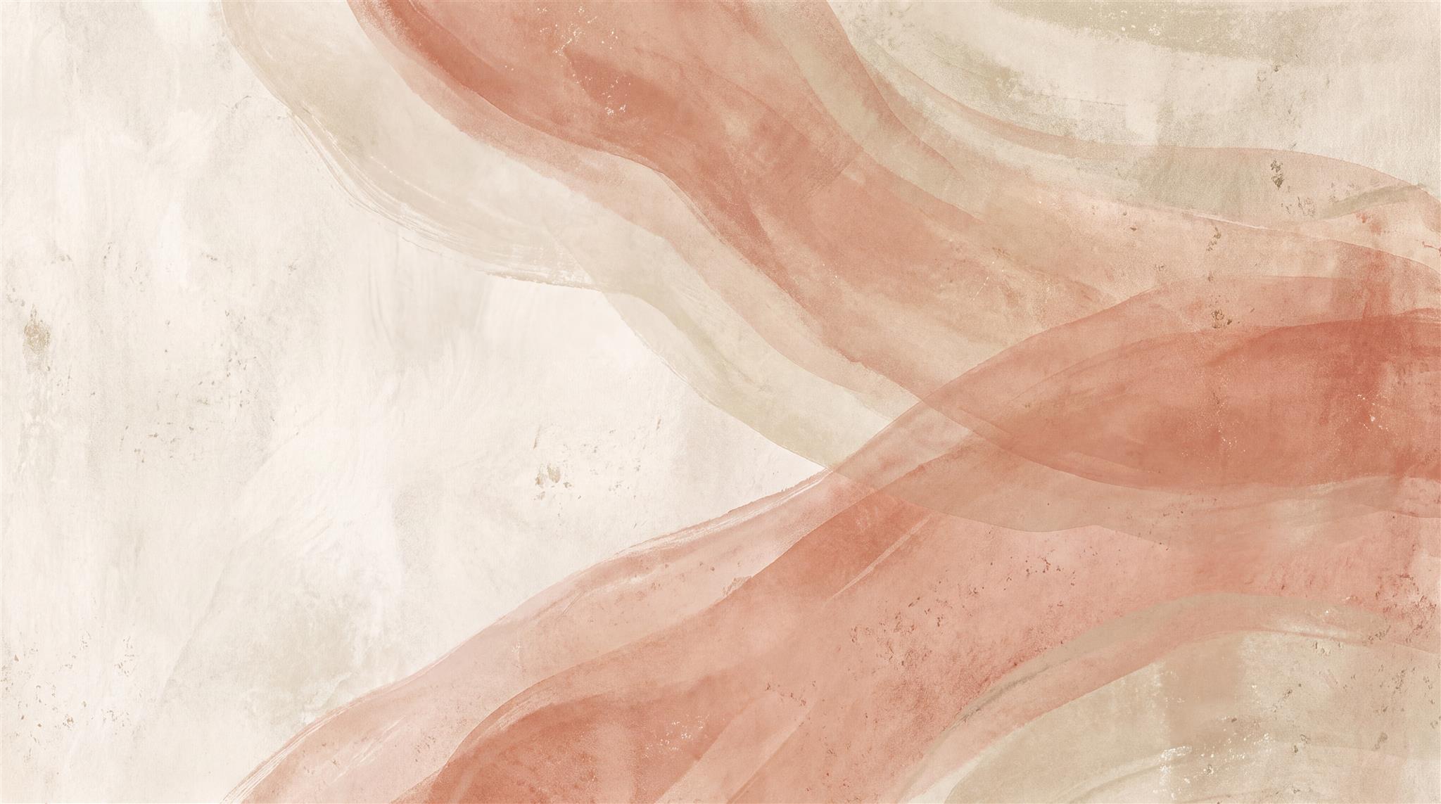 Red And Neutral Decorative Patterning Wallpaper Mural Layered Abstract Library-wallpaper-murals, Peel-and-stick Finish