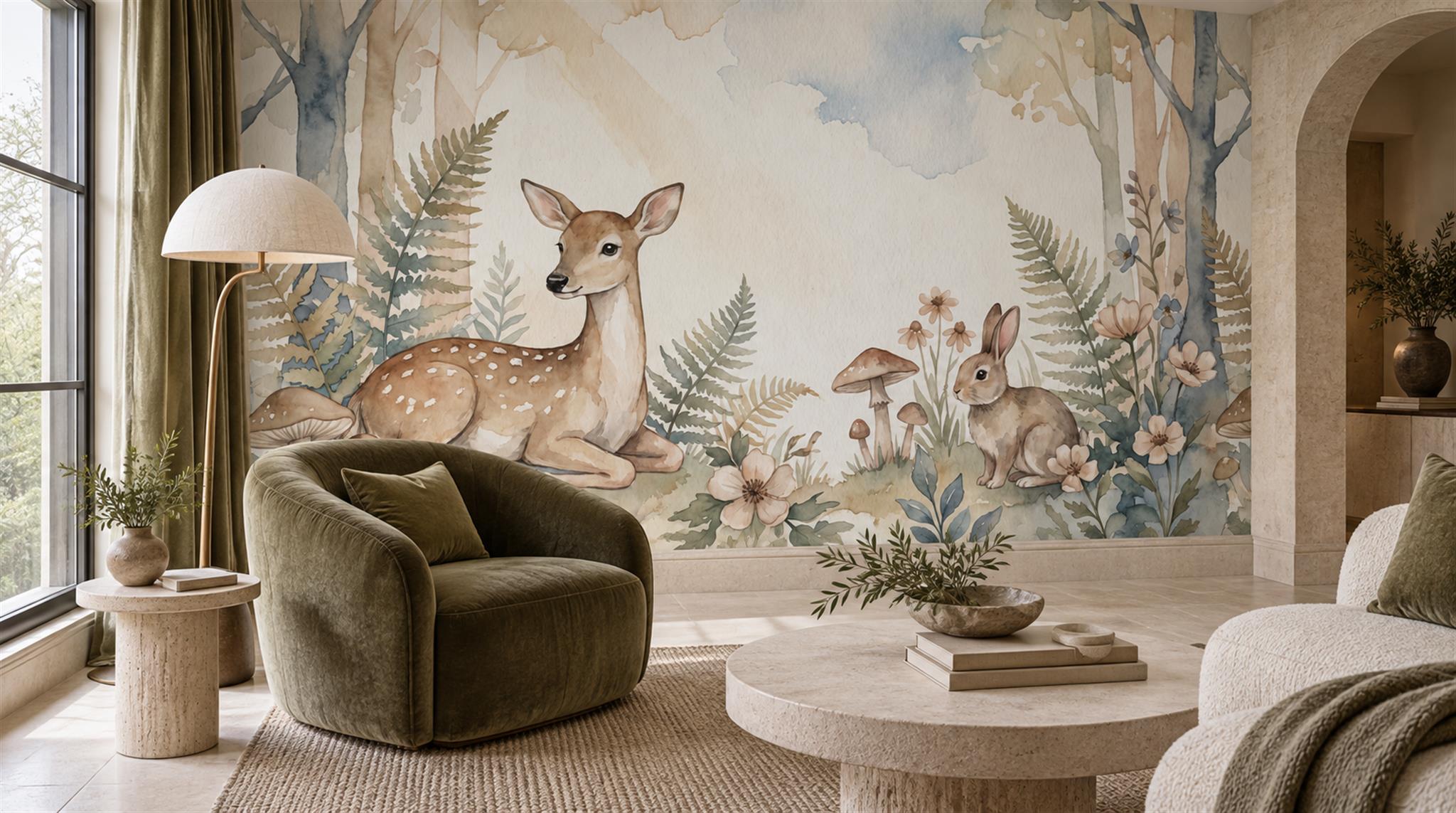 Red And Neutral Decorative Patterning Wallpaper Textured Wallpaper Mural Accent-wall-wallpaper-murals, Peel-and-stick Finish