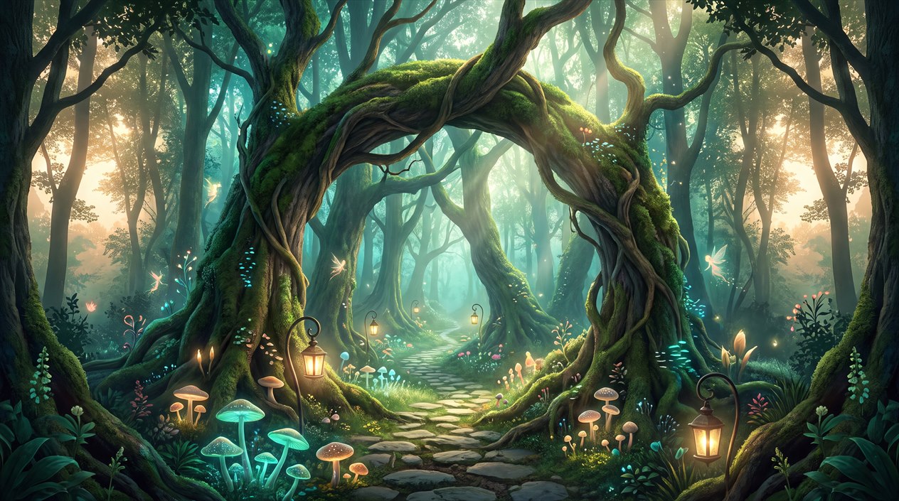Teal Woodland Trees Wallpaper Mural Accent-wall-wallpaper-murals, Peel-and-stick Finish