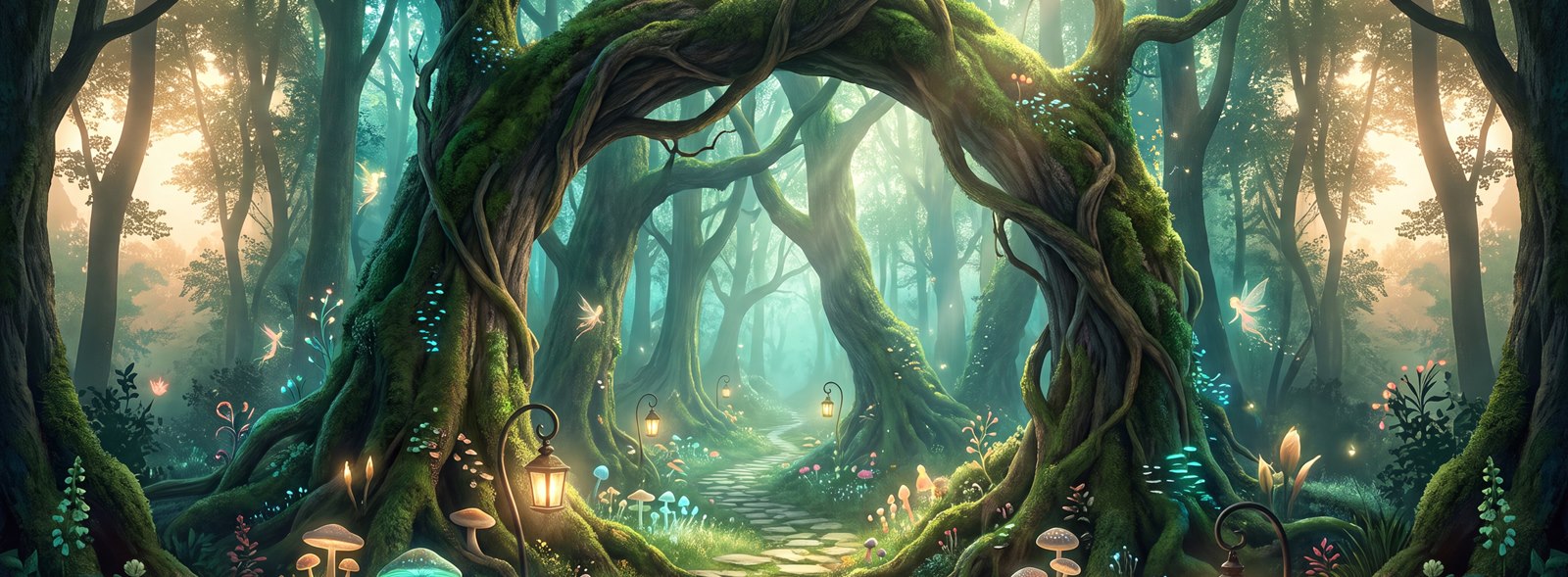 Teal Woodland Trees Wallpaper Mural Accent-wall-wallpaper-murals, Peel-and-stick Finish