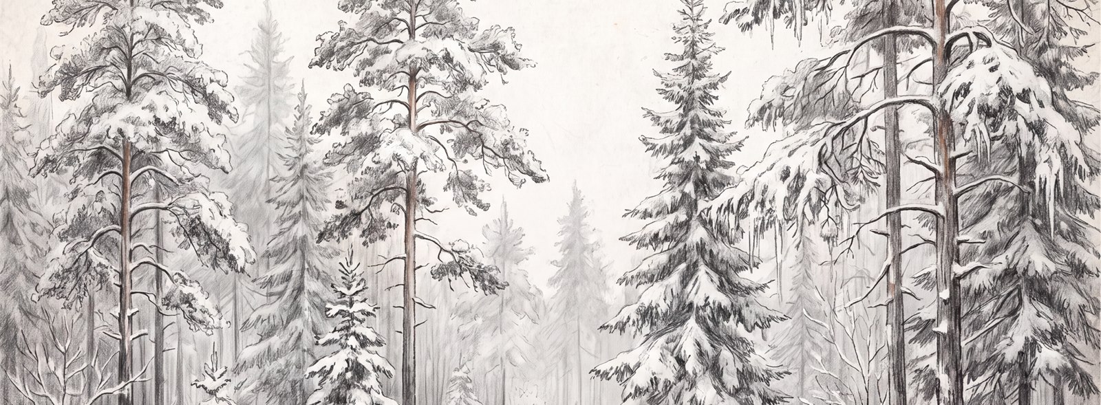 Grey And Red Tree Silhouettes Wallpaper Mural Feature-wall-wallpaper-murals, Peel-and-stick Finish