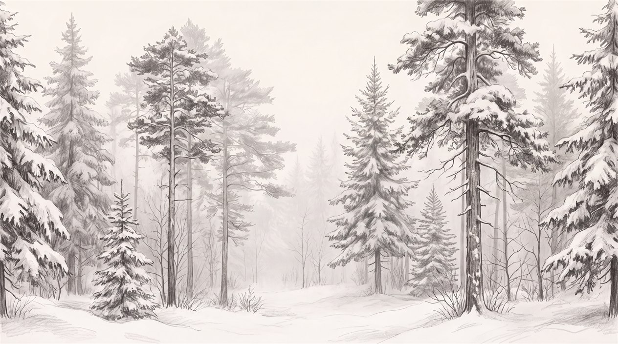White Tree Silhouettes Wallpaper Mural Accent-wall-wallpaper-murals, Peel-and-stick Finish