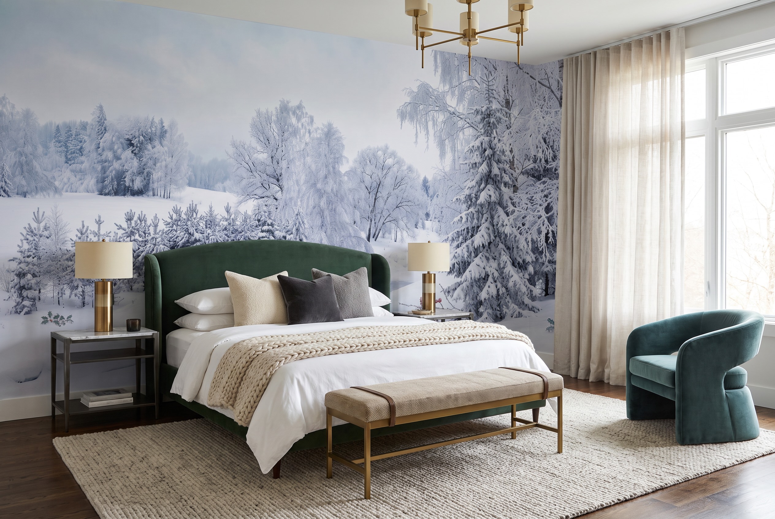 Neutral Abstract Forms Wallpaper Mural Layered Linear Wallpaper Mural Bedroom-wallpaper-murals, Peel-and-stick Finish