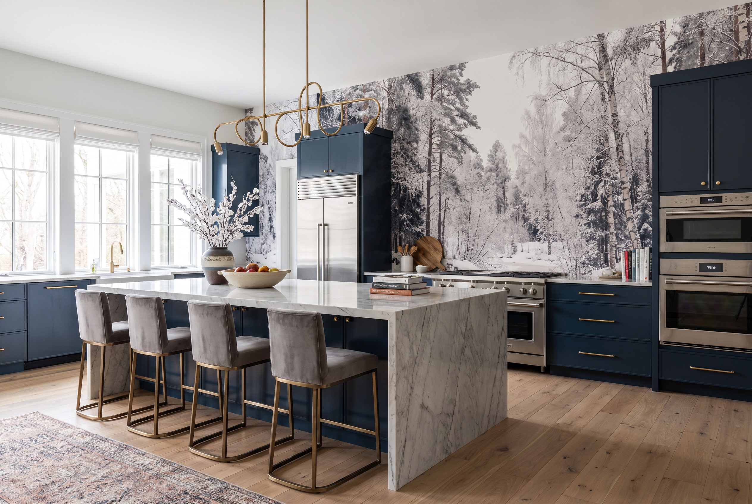 Grey And Red Abstract Forms Decorative Wallpaper Mural Kitchen-wallpaper-murals, Peel-and-stick Finish