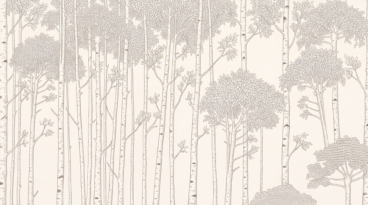 Tan And Neutral Abstract Forms Linear Brushwork Wallpaper Mural Accent-wall-wallpaper-murals, Peel-and-stick Finish