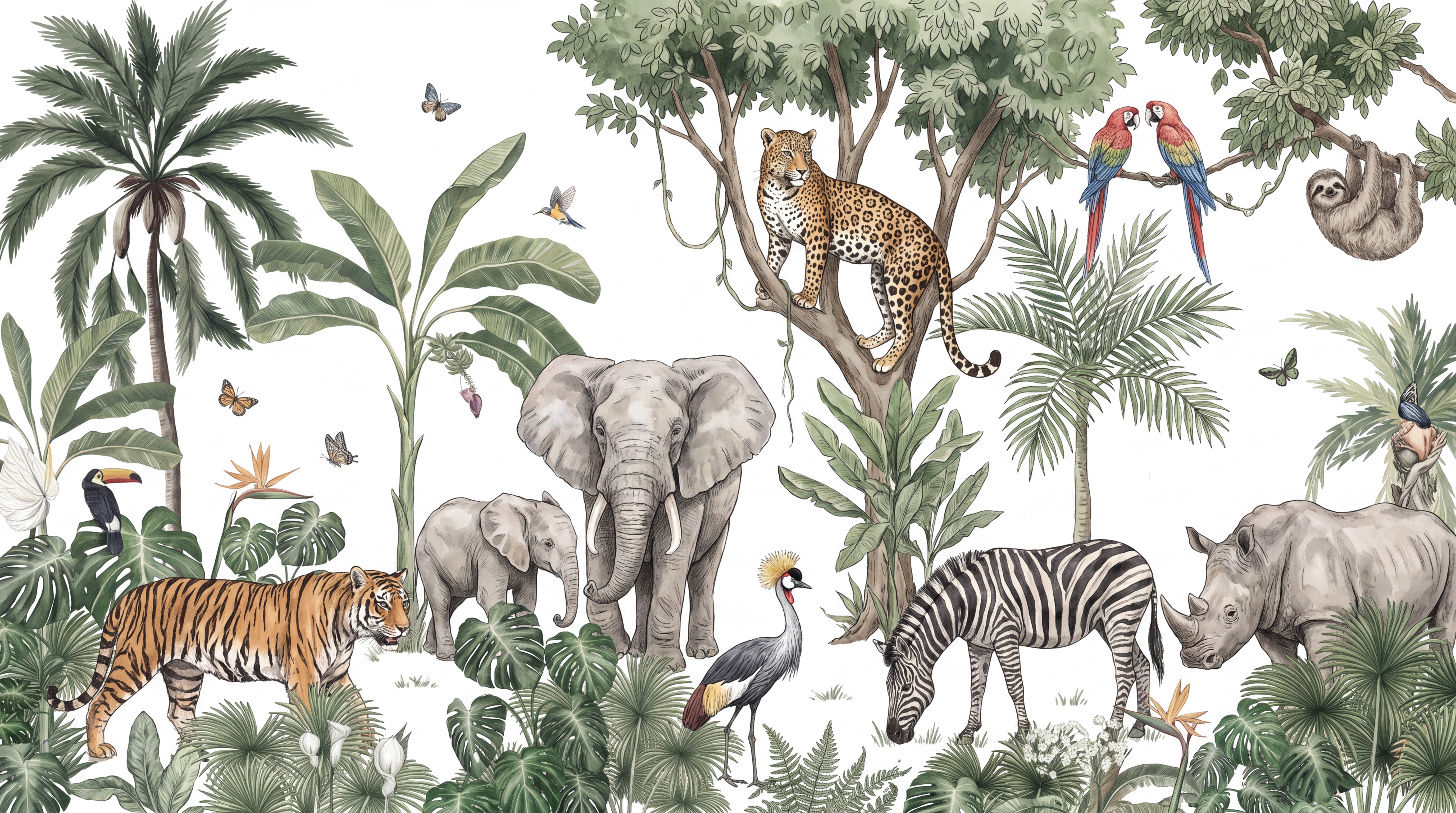 Full mural design whose artwork is prepared as a continuous composition