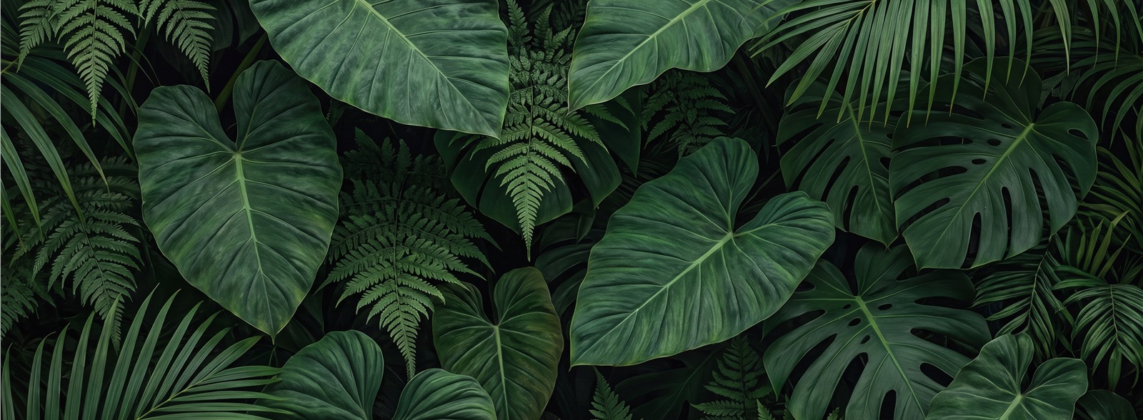 Red And Green Leaf Patterning Decorative Wallpaper Mural Accent-wall-wallpaper-murals, Peel-and-stick Finish