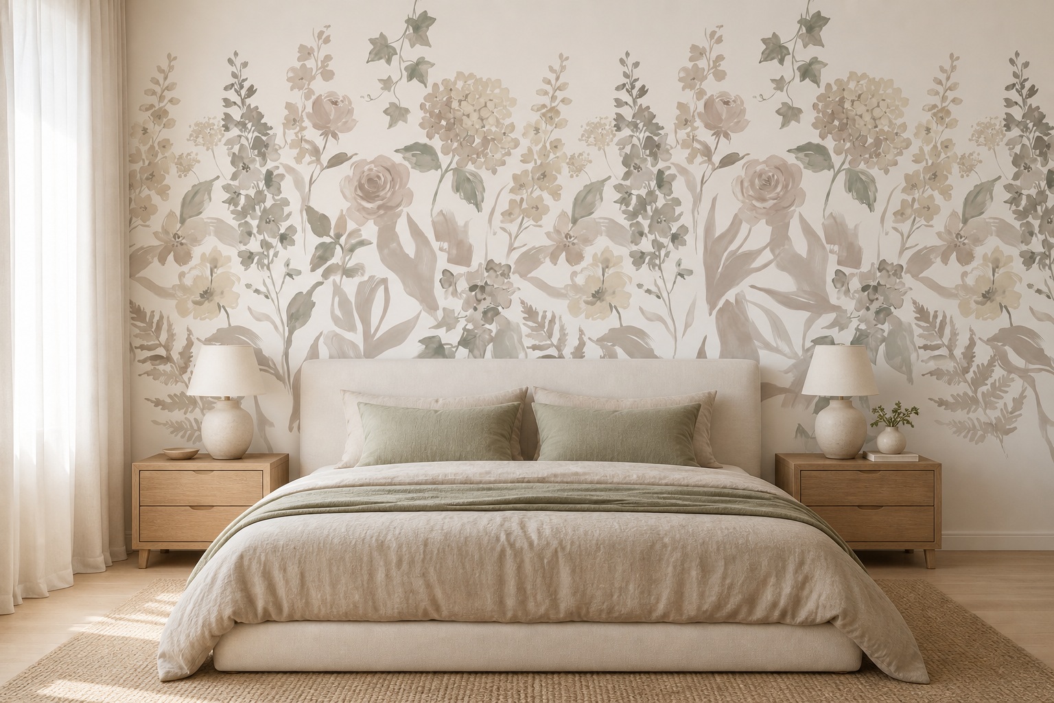 Neutral Abstract Forms Wallpaper Mural Layered Graphic Rhythm Wallpaper Bedroom-wallpaper-murals, Peel-and-stick Finish