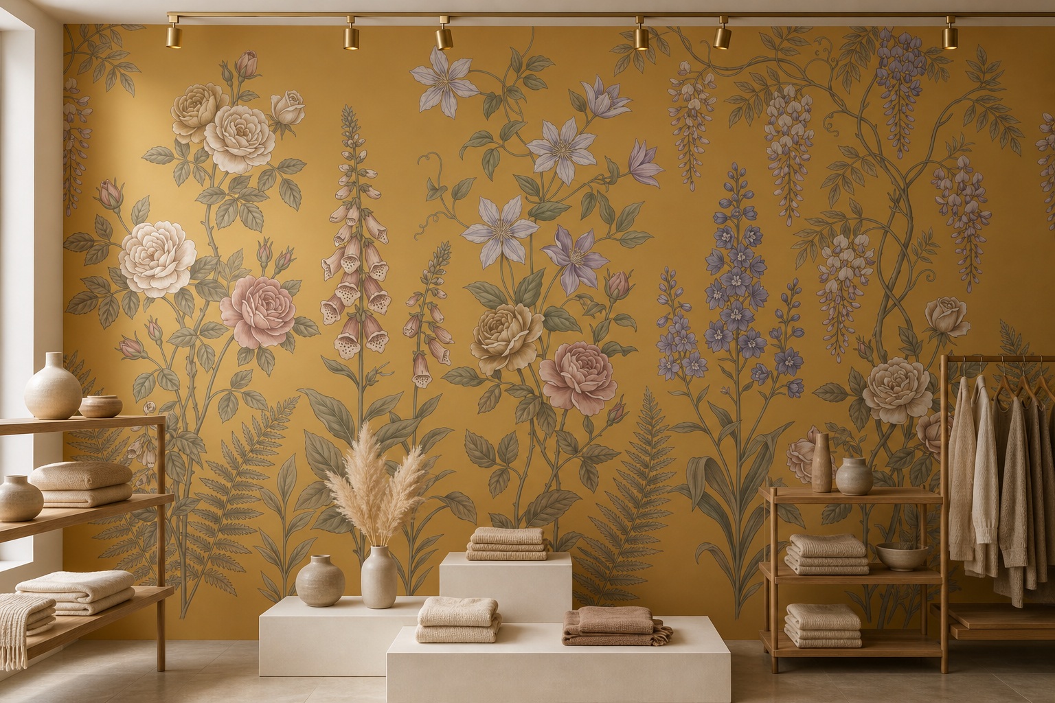 Neutral Decorative Patterning Textured Wallpaper Mural Accent-wall-wallpaper-murals, Peel-and-stick Finish