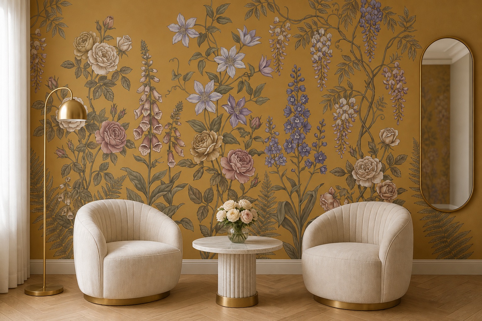 Neutral Decorative Patterning Textured Wallpaper Mural Accent-wall-wallpaper-murals, Peel-and-stick Finish