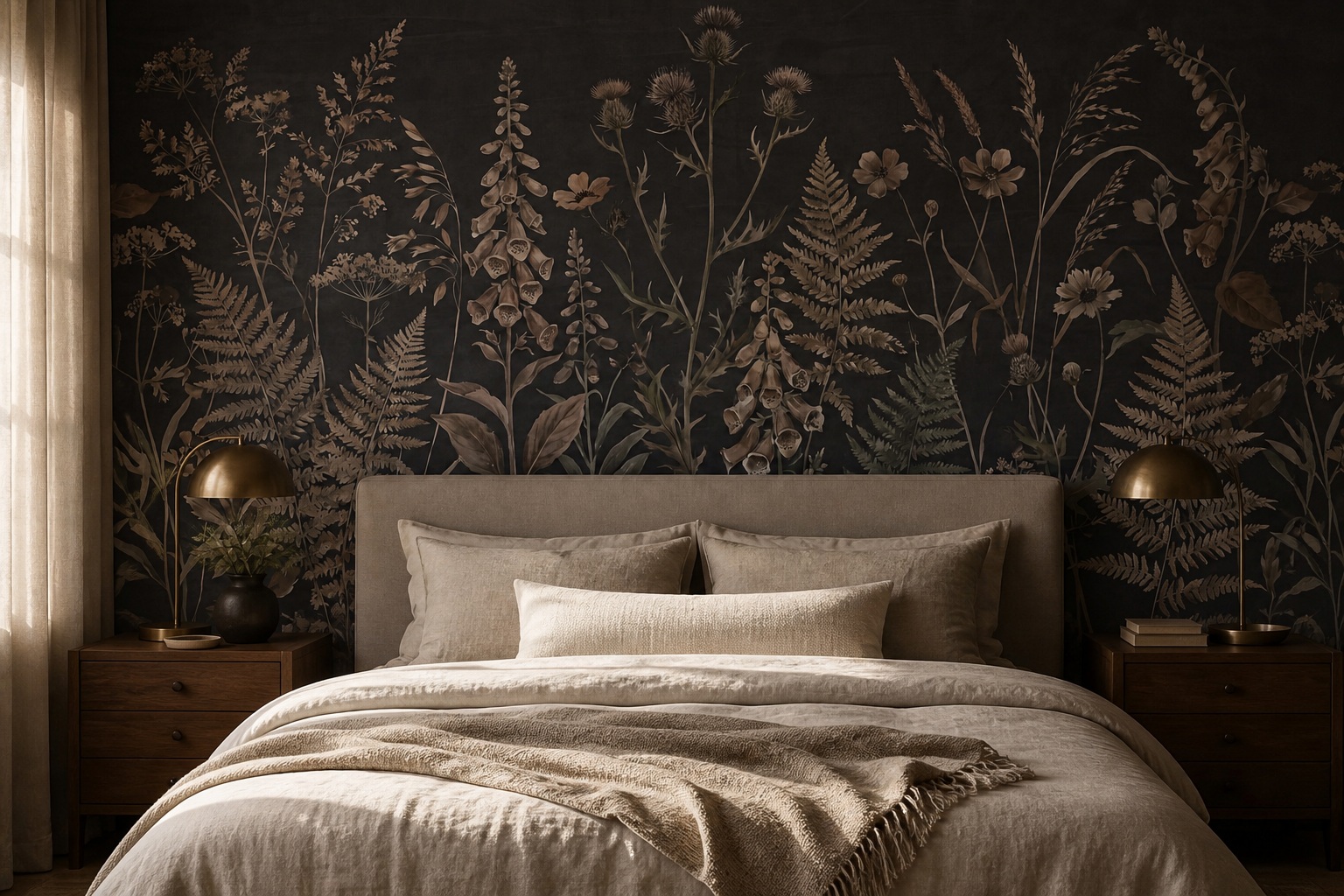 Neutral Stone Texture Painterly Wallpaper Mural Bedroom-wallpaper-murals, Peel-and-stick Finish