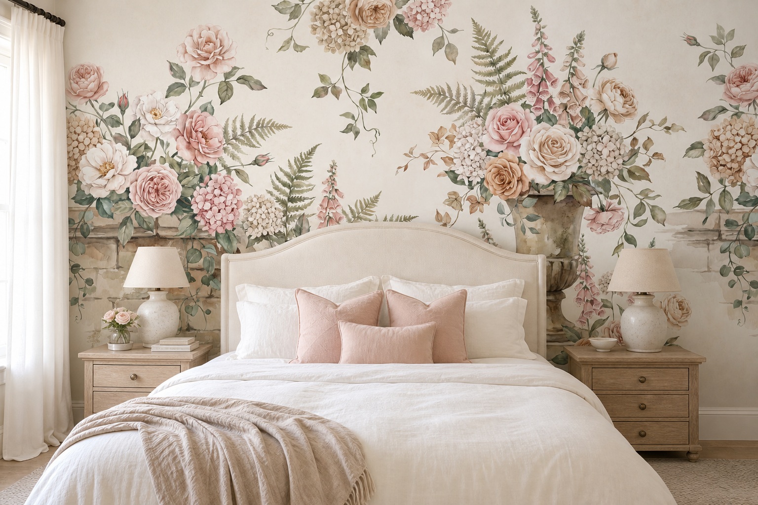 Neutral Abstract Forms Wallpaper Mural Layered Balanced Forms Wallpaper Bedroom-wallpaper-murals, Peel-and-stick Finish