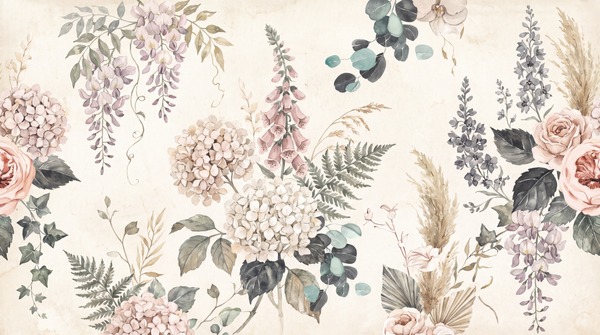 Olive Leaf Patterning Wallpaper Mural Accent-wall-wallpaper-murals, Peel-and-stick Finish