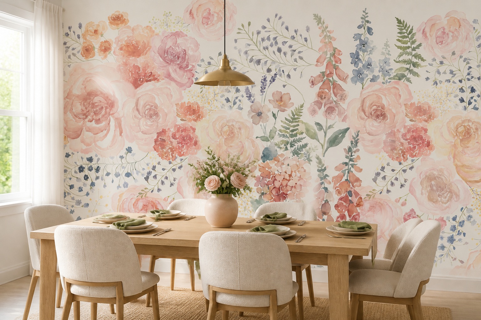 Neutral Abstract Forms Wallpaper Mural Layered Abstract Detail Wallpaper Dining-room-wallpaper-murals, Peel-and-stick Finish