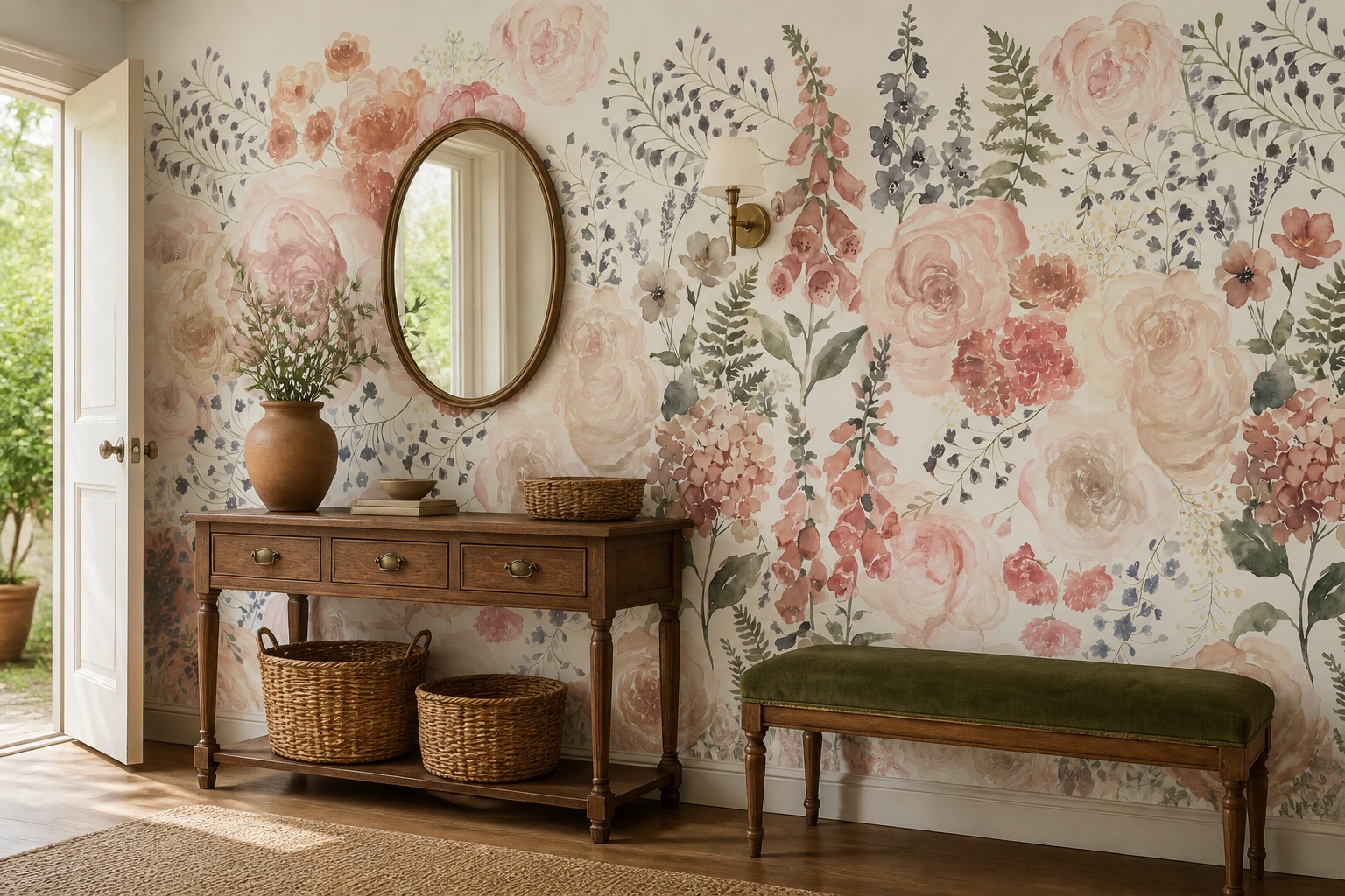 Neutral Abstract Forms Wallpaper Mural Layered Abstract Detail Wallpaper Accent-wall-wallpaper-murals, Peel-and-stick Finish