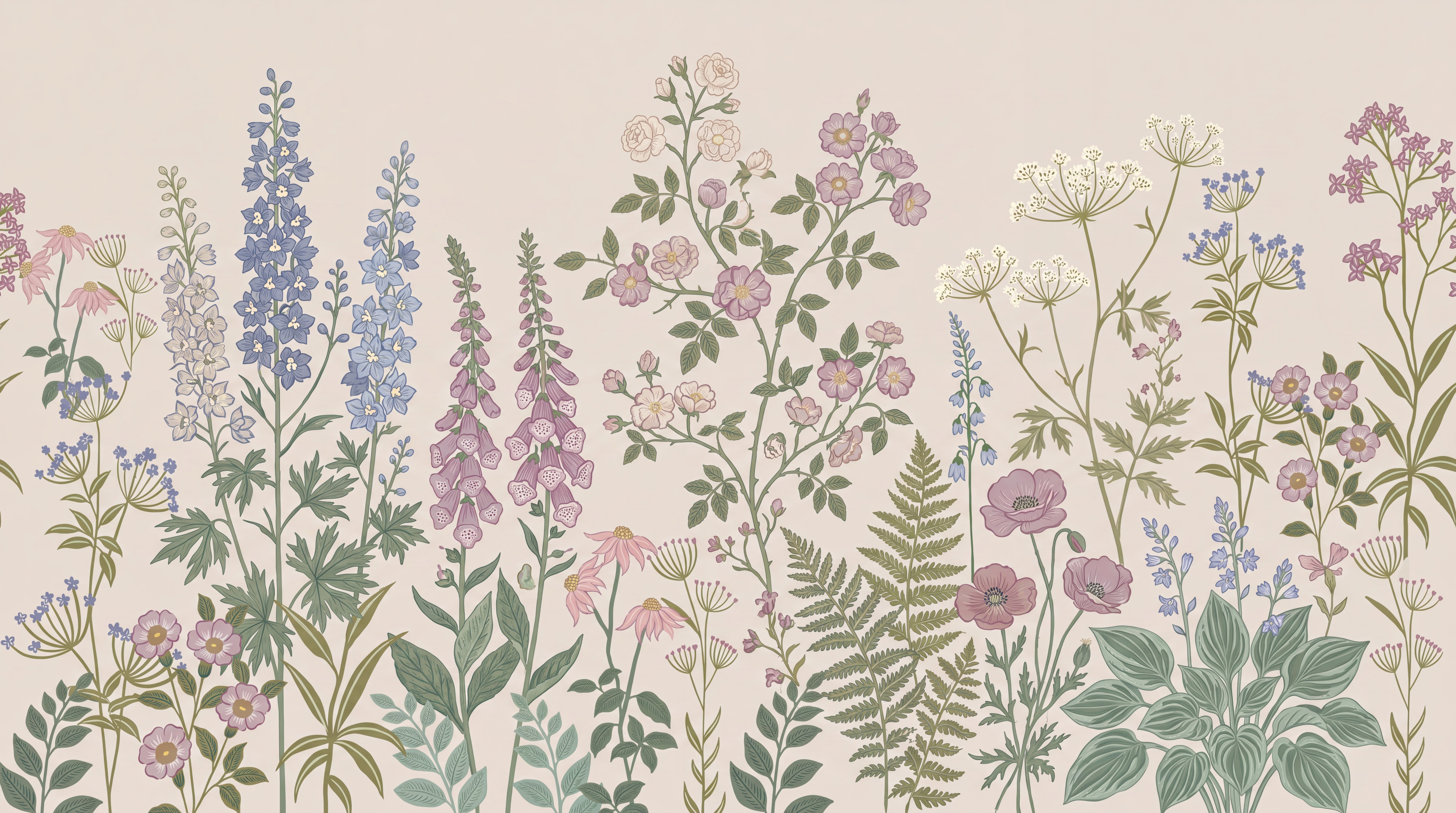 Beige Leaf Patterning Wallpaper Mural, Peel-and-stick Finish