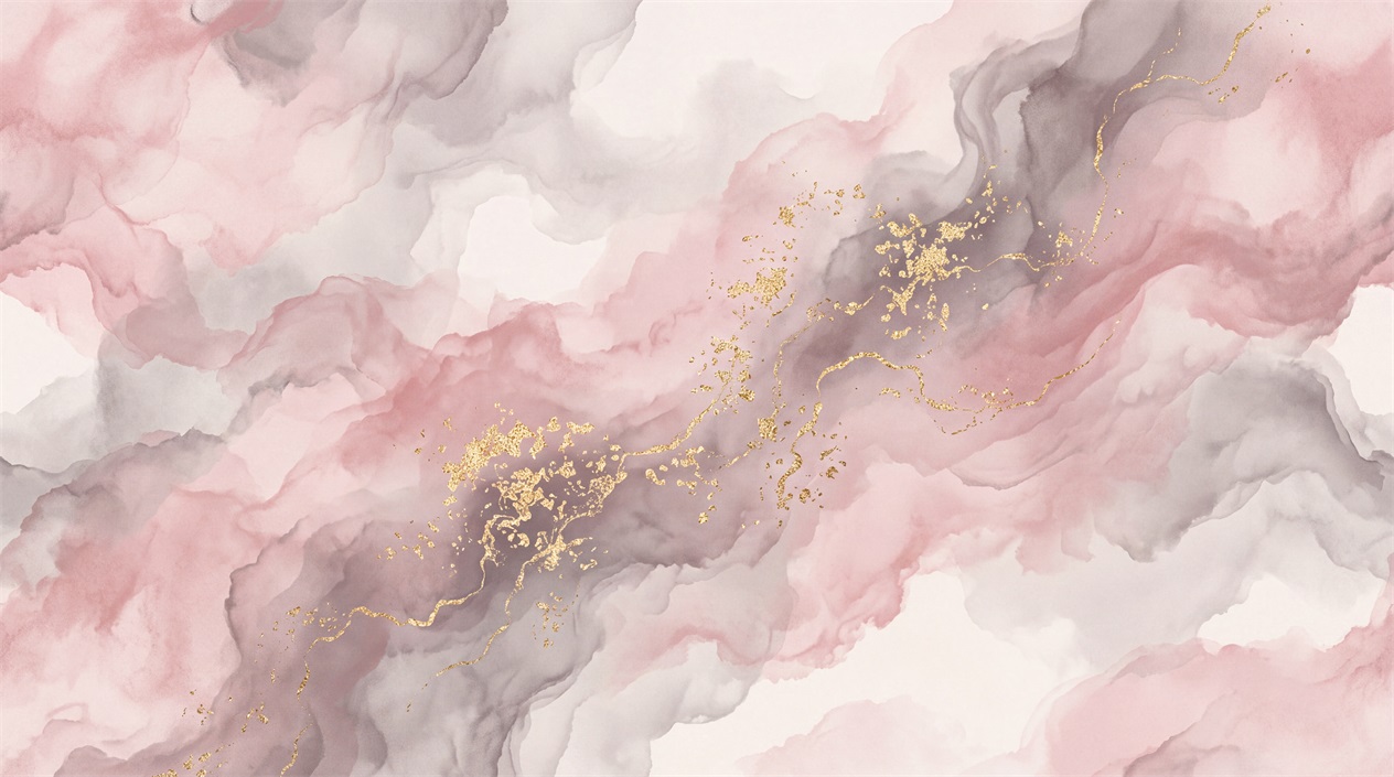 Pink Marble Veining Wallpaper Mural Accent-wall-wallpaper-murals, Peel-and-stick Finish