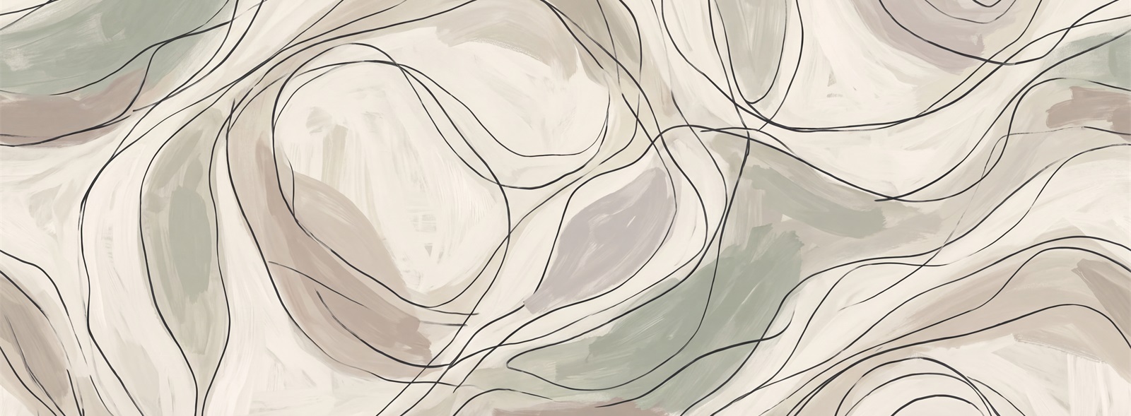 Beige Linear Movement Wallpaper Mural Accent-wall-wallpaper-murals, Peel-and-stick Finish