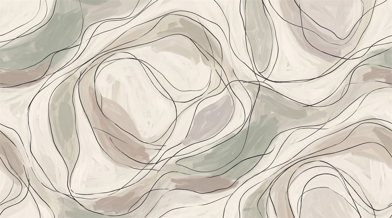 Beige Linear Movement Wallpaper Mural Feature-wall-wallpaper-murals, Peel-and-stick Finish