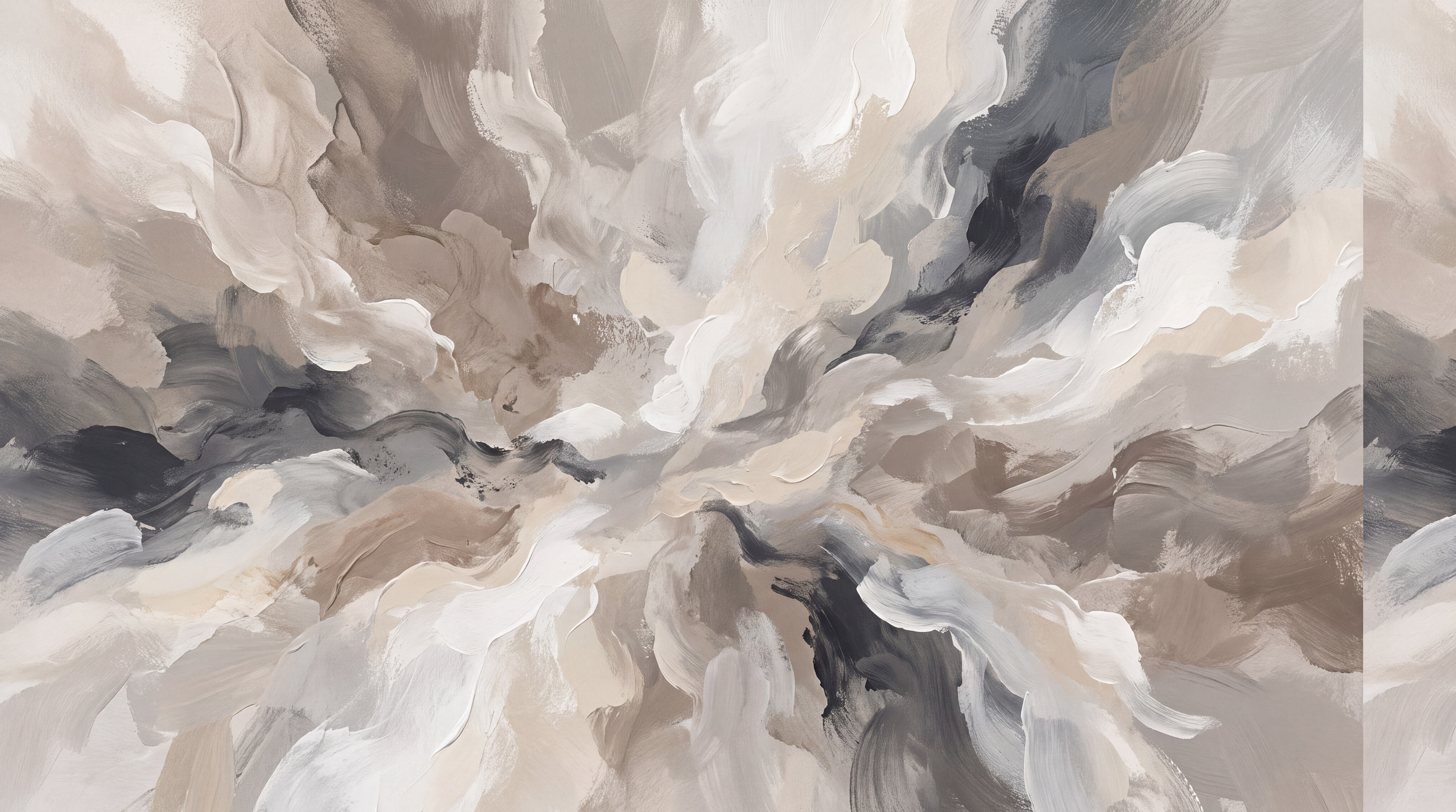 Grey Abstract Forms Atmospheric Wallpaper Mural Accent-wall-wallpaper-murals, Peel-and-stick Finish