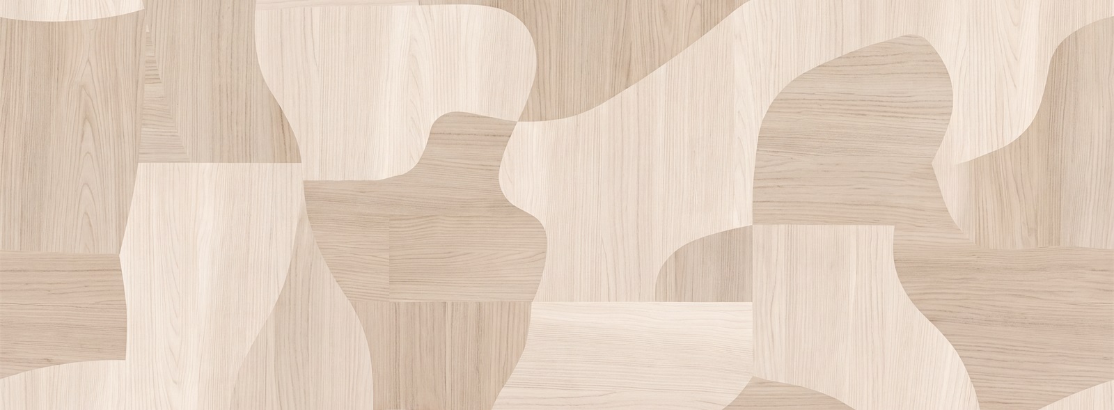 Beige Abstract Forms Wood Wallpaper Mural Accent-wall-wallpaper-murals, Peel-and-stick Finish